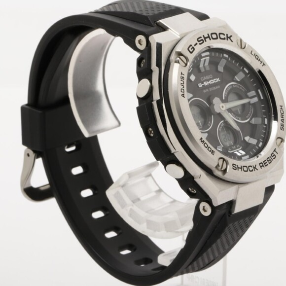 CASIO G-SHOCK GSTEEL GSTS3101A Black Silver Resin/Stainless Steel Men's Watch